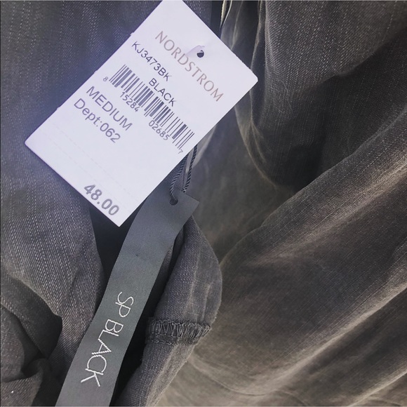 NEW ❤️ NORDSTROM Black Denim Chambray Shirt Dress - Picture 5 of 5